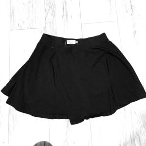 Pleated cotton mini skirt